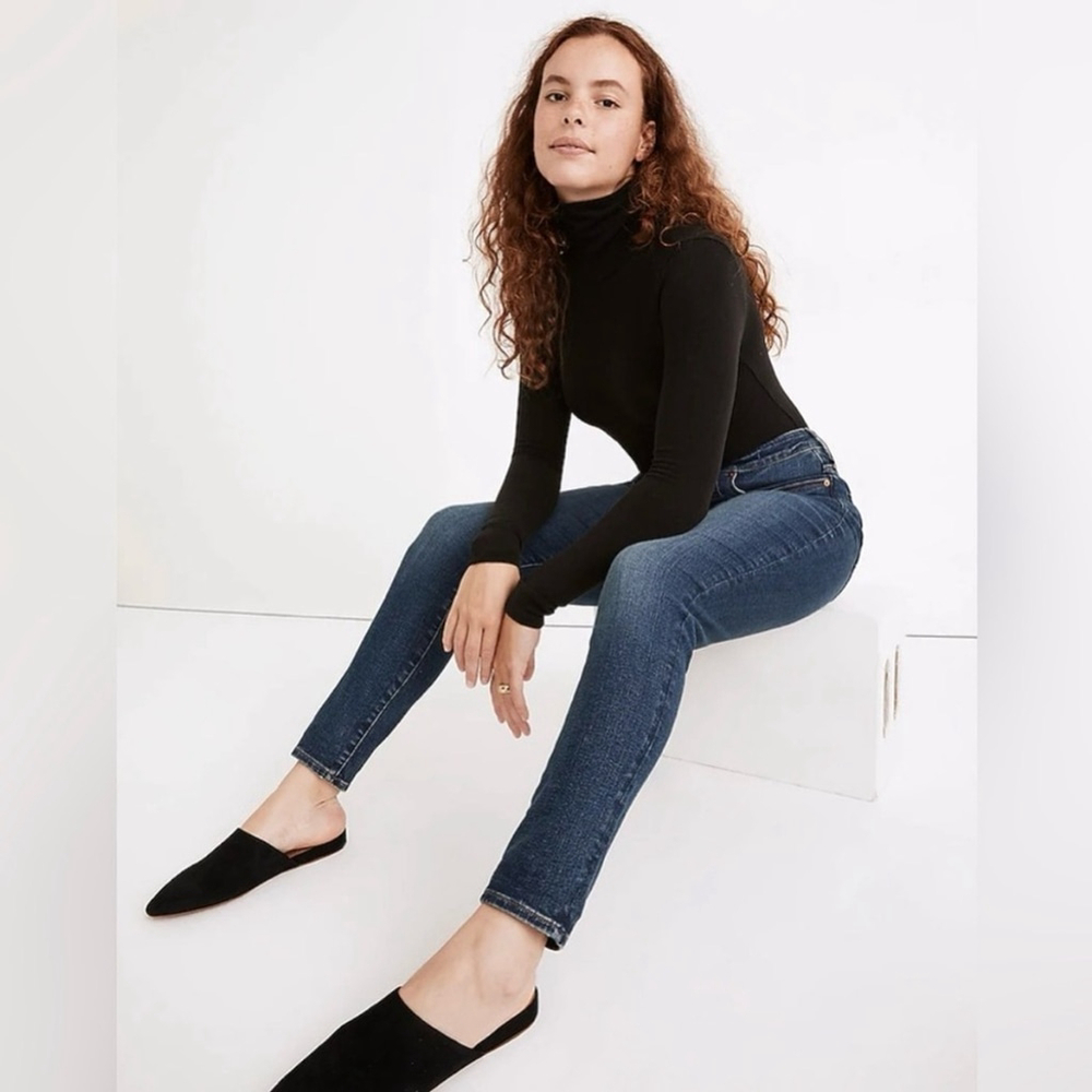 Madewell Curvy High Waist Skinny Jeans Size 24 | Dark Wash | Stretch Denim